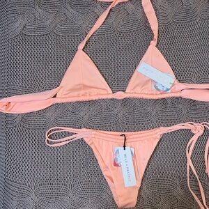 Wild & Pacific pastel orange Bikini Set